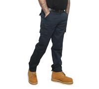 R.S.W RAPID SAFETY WORKWEAR Mens Tradesman Work Trousers with Combat Cargo Pockets (Navy, 34W / 31L)