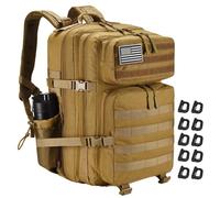 R.SASR 45L Tactical Backpack for Men Women, Military Assault Pack with MOLLE, Large 3 Day Bug Out Bag for Hiking Camping, Khaki 2.0, 40L US, Hiking, Trekking