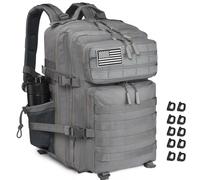 R.SASR 45L Tactical Backpack for Men Women, Military Assault Pack with MOLLE, Large 3 Day Bug Out Bag for Hiking Camping (Gray)