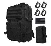 R.SASR Black Tactical Backpack, Military Backpack, Molle Backpack, Black, 40L US, Laptop