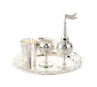 R Saucepans European Styles Wine Pot Set,Home Decor Goblet and Tray Elegant Drinkware Party Drinks Cup Creative