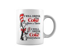 r.Seuss's Love For Coke I Will Drink Diet Coke Here Or There Coffee Mug - 11Oz White Gift For Friend Lover Husband Wife Colleague Sibling In Birthday Christmas Thanksgiving