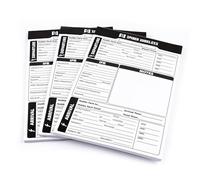 R SPIDER WIRELESS Pilot Kneeboard Notepad, 3 Pack, Fits Most Kneeboards, 5.5 * 8.5Inch, Black Paper Notepad