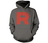 R Team - Kids Unisex Hoodie - Blast Off Game Geeky 9-11 Years Grey