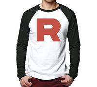 R Team - Men Baseball Top - Blast Off Game Geeky XL White/Black