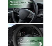 R-timer 1 Pack Steering Wheel Cover for AUDI A4 B9 AVANT Bj. 2016-2021, Auto Rim Protector Anti-slip Wheel Glove Textured Soft Grip Guard Silicone,Black