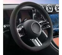 R-timer 1 Pack Steering Wheel Cover for Ford S-Max II/Galaxy III/Edge 2015 2016 2017, Auto Rim Protector Anti-slip Wheel Glove Textured Soft Grip Guard Silicone,Black