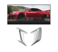 R-timer 2 Pcs Car Bonnet Hood Air Vent Scoop for Audi A4 S4 RS4 B5 B6 B7 B8 B9 1996-2023, Decorative Air Flow Intake Cover Exterior Styling Auto Body Accessories,Silver