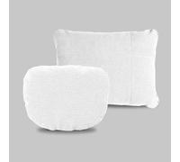 R-timer 2 Pcs Car Headrest and Lumbar Support Pillow Set for Lexus UX 250h Hybrid 2019-2024, Neck Back Relief Memory Foam Cushion Breathable,White