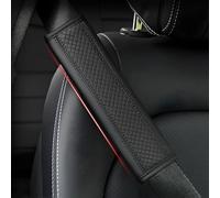 R-timer 2 Pcs Car Seat Belt Pads Cover for VW T-Cross 2019-2023, PU Leather Seat belt Strap Cover Soft and Comfortable Seatbelt Harness Pads