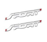 R-timer 2 Pieces 3D Emblem Sticker Fit for Audi Sline A3 A4 A5 Q5 2012-2015,Body Decoration Weatherproof Sporty Look Paint Protection Badge,Silver