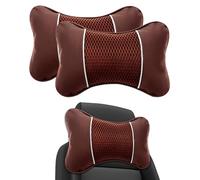 R-timer 2 Pieces Car Headrest for Citroen Jumpy III M 2016-, Car Neck Support Pillow Neck Pillow Head Rest Cushion Seat Neck Support,Brown