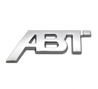 R-timer 3D Car Stickers for ABT Car Logo Emblem Sticker Car Window Door Badge Decals Auto Exterior Decoration Modified Accessories,Silver-80mm