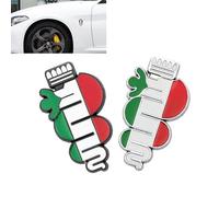 R-timer 3D Car Stickers for Alfa Romeo Car Logo Emblem Sticker Car Window Door Badge Decals Auto Exterior Decoration Modified Accessories,Paste style White