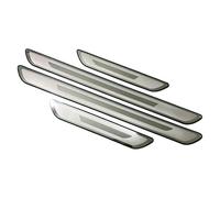 R-timer 4 Pcs Car Door Sill Protector Strips for VW Caddy ALLTRACK Caddy III IV 2015-2019, Car Stainless Steel Door Sill Protectors Kick Plates Welcome Pedal Strips