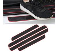 R-timer 4 Pcs Car Door Sill Protectors for Kia NIRO 2 (II) SG2 I 2022-2024, Anti-Scratch Entry Guard Scuff Plate Set, Sport Design Black/Red,B