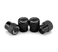 R-timer 4 Pcs Car Dust Caps for Chevy Malibu 2016-2024 2025, Valve Stem Covers, Anti-Theft Tyre Air Caps, Tire Valve Protectors,Black