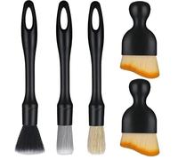 R-timer 5 Pcs Car Interior Cleaning Brush Dusting Tool for Jeep Grand Cherokee SRT 2013-2016 SRT8 2012-2013 2015-2016, Ultra Soft Detailing Brush Air Vent Cleaner Dashboard Care
