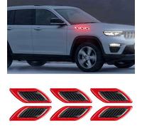 R-timer 6 Pcs 3D Reflective Stickers for Audi A6 Avant C8 4K I 2018-2025, Epoxy Resin Protective Decals with High-Gloss Finish and Safety Visibility Strips,Red