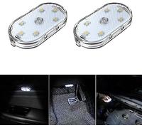 R-timer Car Interior LED Dome Light for Audi A3 8P Series 2007-2013, Magnetic Touch Reading Lamp Trunk Lighting Velcro Attachment Auto Accessories,2pcs Mag