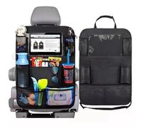 R-timer Car Seat Back Organiser for Renault Zoe 2012-2024, Kick Mats Back Seat Protector with Tablet Holder Waterproof Car Storage Organiser