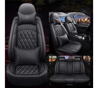 R-timer Car Seat Covers for Dodge Challenger 2009-2019, Full Surround Airbag Design Automotive Interior Accessories Front Rear Split Bench Protector,B Black