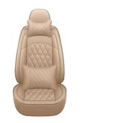 R-timer Car Seat Covers for Dodge Challenger 2009-2019, Full Surround Airbag Design Automotive Interior Accessories Front Rear Split Bench Protector,B Beige
