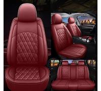 R-timer Car Seat Covers for Dodge Challenger 2009-2019, Full Surround Airbag Design Automotive Interior Accessories Front Rear Split Bench Protector,A Red