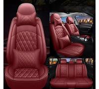 R-timer Car Seat Covers for Dodge Challenger 2009-2019, Full Surround Airbag Design Automotive Interior Accessories Front Rear Split Bench Protector,B Red