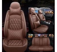 R-timer Car Seat Covers for Dodge Challenger 2009-2019, Full Surround Airbag Design Automotive Interior Accessories Front Rear Split Bench Protector,B Coffee