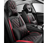 R-timer Car Seat Covers Full Set for BMW 3er E90 E91 M-Tech 2005-2008, Waterproof Protector Surround Automotive Interior Accessories Auto Seat Cushion,B Red