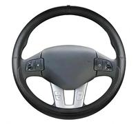 R-timer Steering Wheel Cover for Opel Vivaro A 2001-2013, Leather Steering Wheel Protector Breathable Anti-Slip Grip Car Interior Accessories Guard,Black-O-shaped