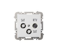 R-TV-2xSAT antenna socket end without frame SANTRA 4160-10