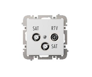 R-TV-2xSAT antenna socket end without frame SANTRA 4160-10