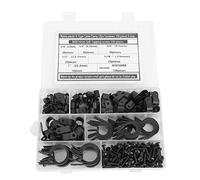 R - Type Cable Clamp Clips Fasteners, 150Pcs Nylon Plastic Clips with 150Pcs M4 x 16mm Self - Tapping Screws Set, Cable Management Solution for Electrical Wires, Air C