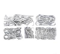 R Type Cotter Pins Assortment Kit 100pcs - Zinc Plated Split Pin Set 6 Sizes Double Loop Wave Spring Clips for Mechanical Electrical Fastening