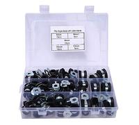 R Type Hose Clamp Cable Clip 50pcs Rubber Padded Wire Clamps Tight Locking Adjustable for Vehicle Petrochemical Food Brewing Machinery Accessories 6mm 8mm 10mm 13mm 16mm