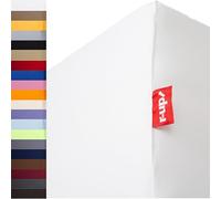 r-up Best Fitted Sheet 90 x 200 - 100 x 220 to 35 cm High Many Colours 95% Cotton / 5% Elastane 230 g/m² Oeko-Tex Stress- Also for High Mattresses (White)