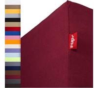 R-up Fitted Sheet, 100% Cotton, 130 g/m², Oeko-Tex Standard 100, stress free, 180 x 200 cm, 200 x 220 cm, up to 35 cm high, cotton, burgundy, red, 180 x 200-200 x 220 cm