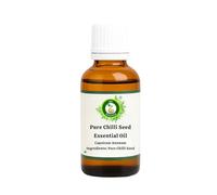 R V Essential Pure Chilli Seed Essential Oil 10ml (0.338oz)- Capsicum Annuum (100% Pure and Natural Steam Distilled)