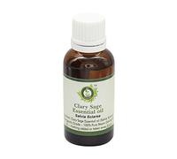 R V Essential Pure Clary Sage Essential Oil 15ml (0.507oz)- Salvia Sclarea (100% Pure and Natural Steam Distilled)