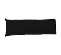 R&Z Long Bolster Pillow Case 100% Polycotton Blend PREGNANCY Maternity Orthopaedic Support Pillowcase (Black, 6Ft)