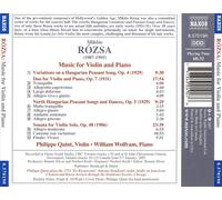 R¢ZSA: SONATA FOR SOLO VIOLIN; VARIATIONS ON A HUNGARIAN PEASANT SONG NEW CD