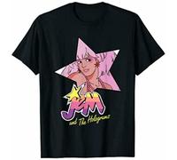 R1 Jem and The Holograms and Outrageous Black Men T Shirt Teenager Jerrica Black