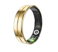 R11M Smart Ring, Bluetooth 5.0, Multi-Sport Tracking, Health Monitoring, Waterproof Fitness Ring (Gold, 10)