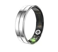 R11M Smart Ring, Bluetooth 5.0, Multi-Sport Tracking, Health Monitoring, Waterproof Fitness Ring (Silver, 10)