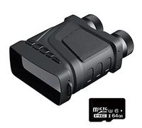 R12 Binocular Night Vision Device 1080P HD Infrared 5x Digital Zoom Telescope Outdoor Day Night Dual Use 100% Darkness Comfortable(With 64G memory card)