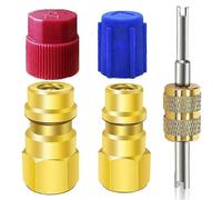 R12 to R134a conversion kit, 1 piece, air conditioner fill valve fittings, port adapter, quick disconnect couplers
