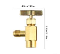 R1234yf AC Can Tap with 12IN ACME and 14IN SAE Male Fit, 2 Adaptors for Compatibility with For R134a