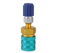 R1234YF to R134A Low Side Quick Coupler, Brass AC Refrigerant Recharge Adapter Connector for Car Air Conditioning System